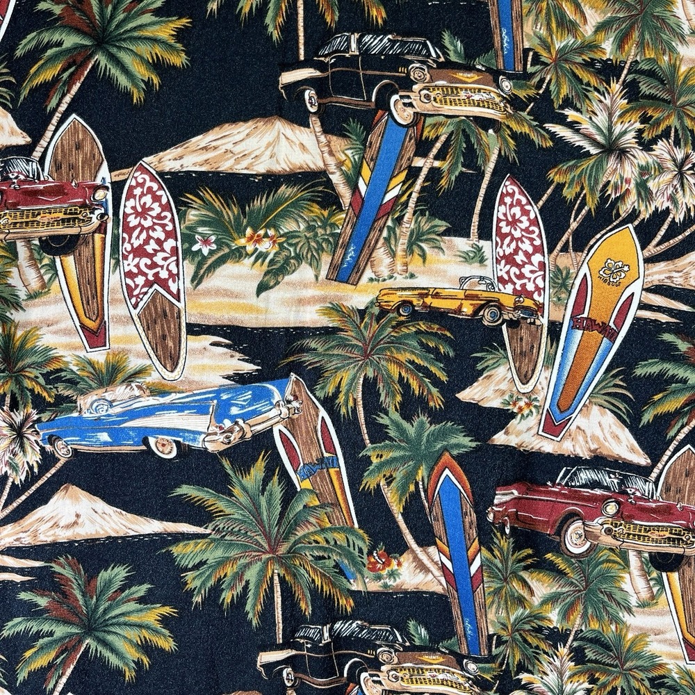 57 Chevy Classic Car Hot Rod Men (XXL) route 66 Hawaiian island collection shirt